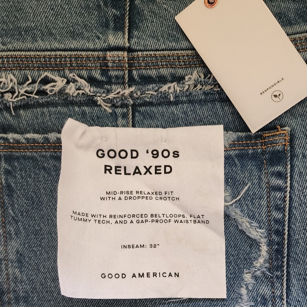 Good American Blue Straight Leg Jeans Classic Fit